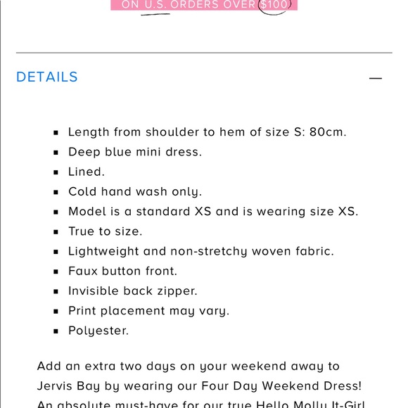 Hello Molly blue polka dot dress size L - Picture 12 of 12